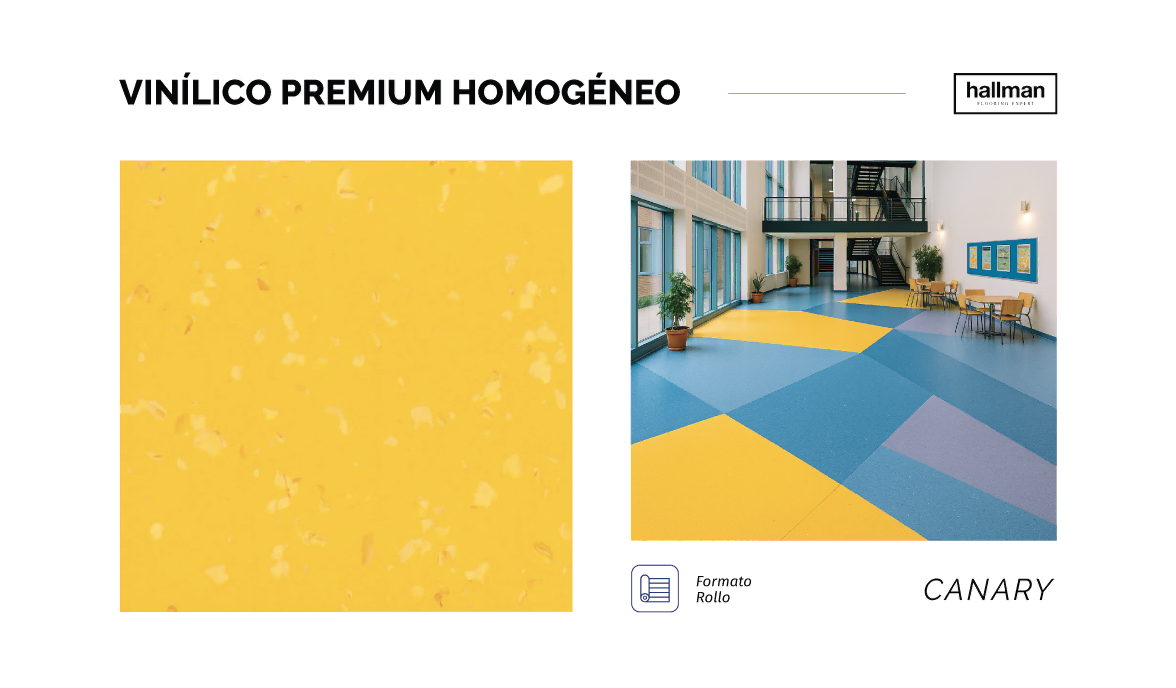 Vinílico Premium Homogéneo Canary-Vertical