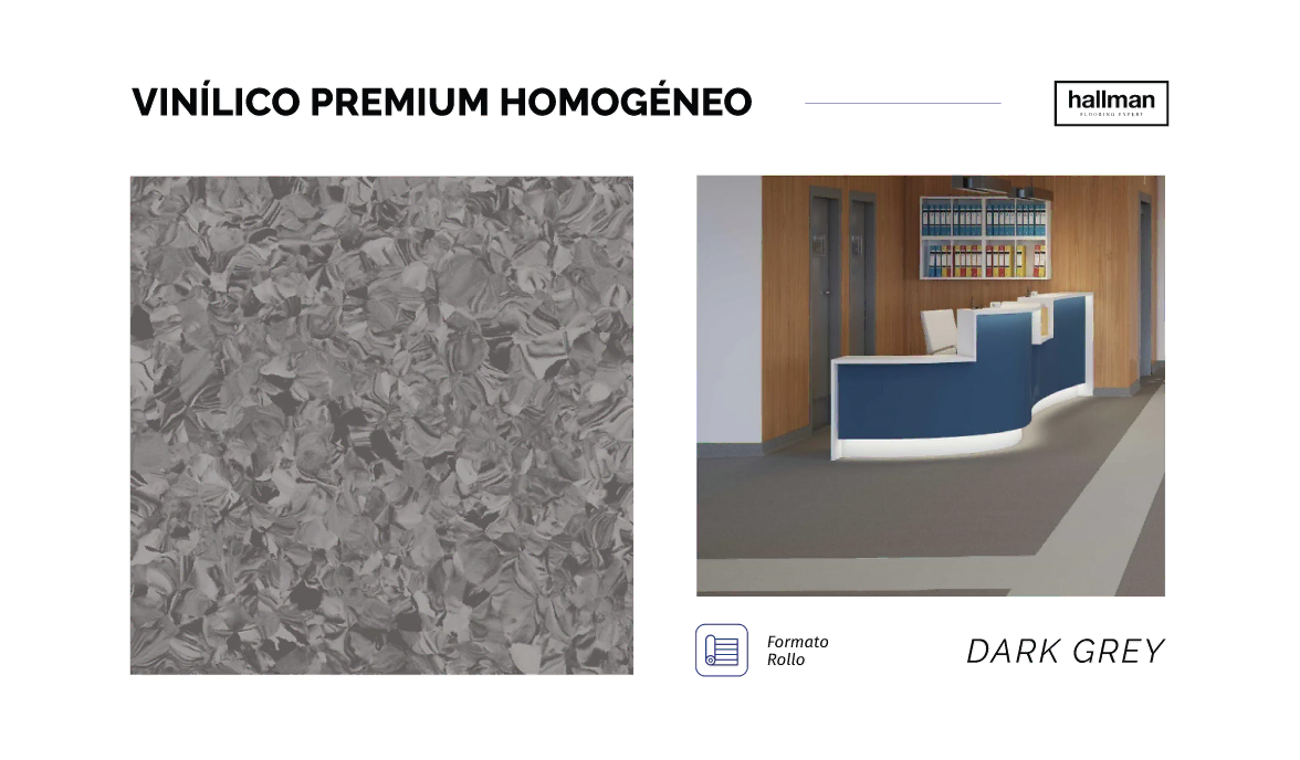 Vinílico Premium Homogéneo Dark-Grey-Vertical
