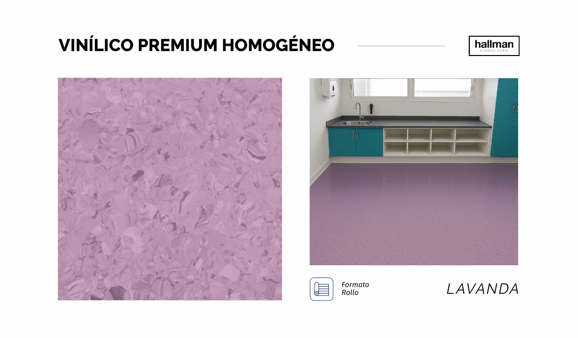Vinílico Premium Homogéneo Lavanda-vertical