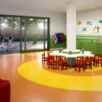 Vinílico Comfort Acoustic Tangerine & Lime Yellow_Jardín infantil - Aula, OMV