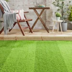 Jardín exterior Pasto Sintético, 2 colores, OMV