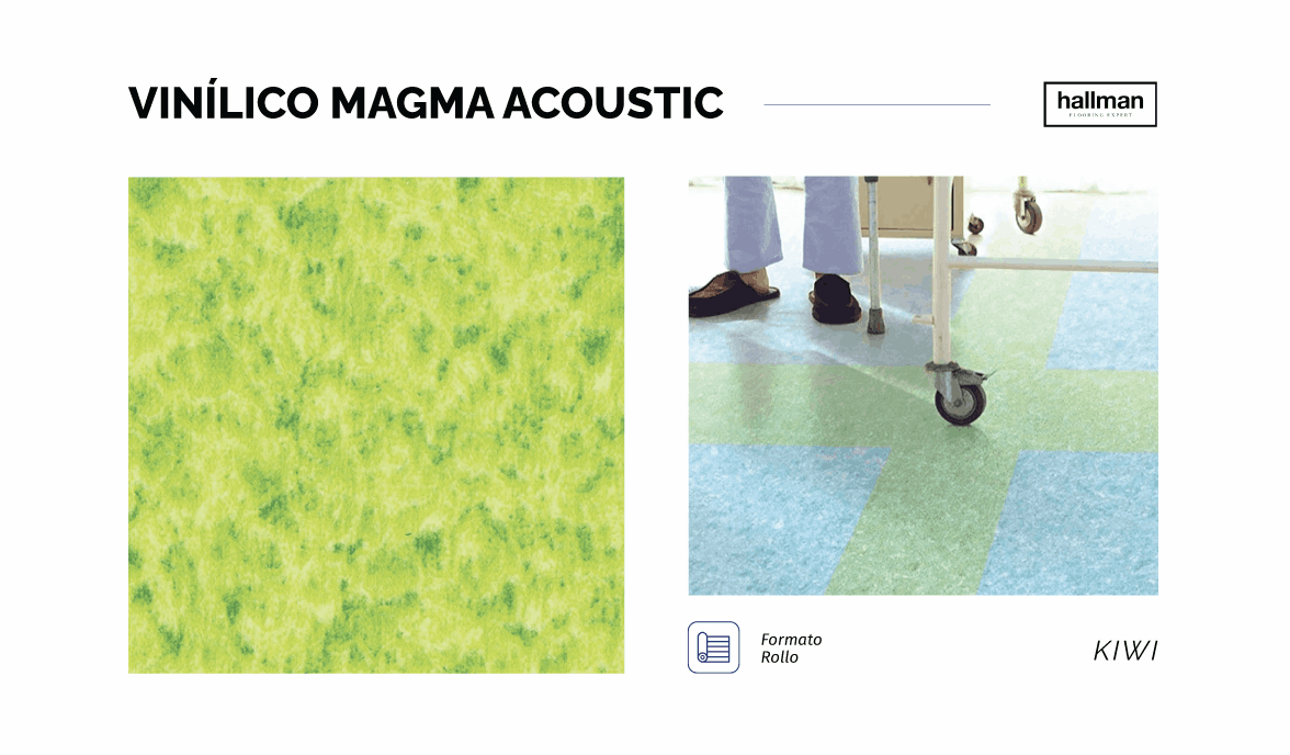 Vinílico Magma Acoustic Kiwi, Detalle COLOR & TEXTURA Horizontal