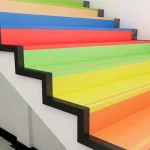 Escala Goma con Nariz Estriada Colores Rojo, verde, Amarillo y celeste, OMV