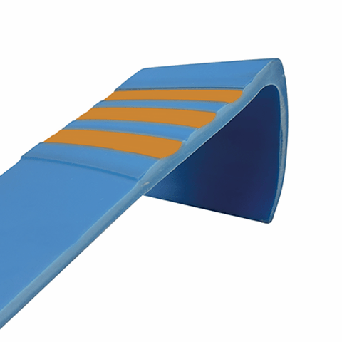 Escala Goma con Nariz ESTRIADA - CELESTE, OMV