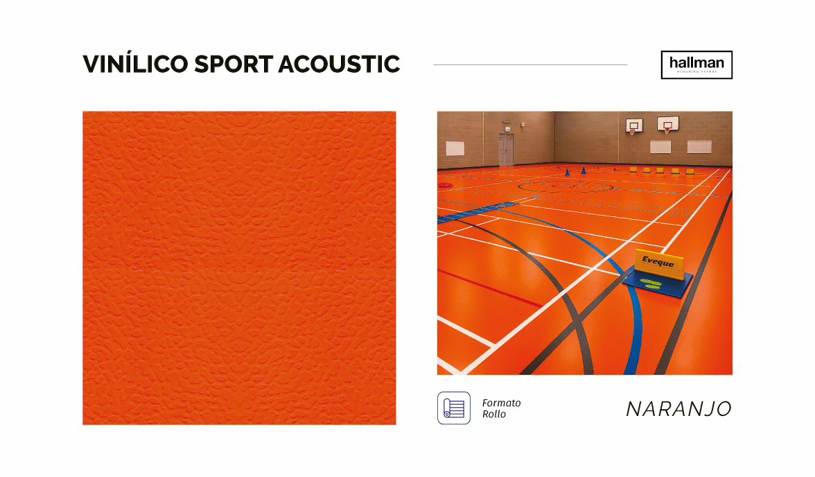 Vinílico Sport Acoustic 4.5mm - Naranjo - H