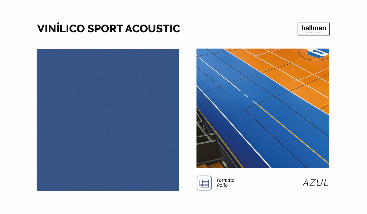 Vinílico Sport Acoustic 4.5mm - Azul - V