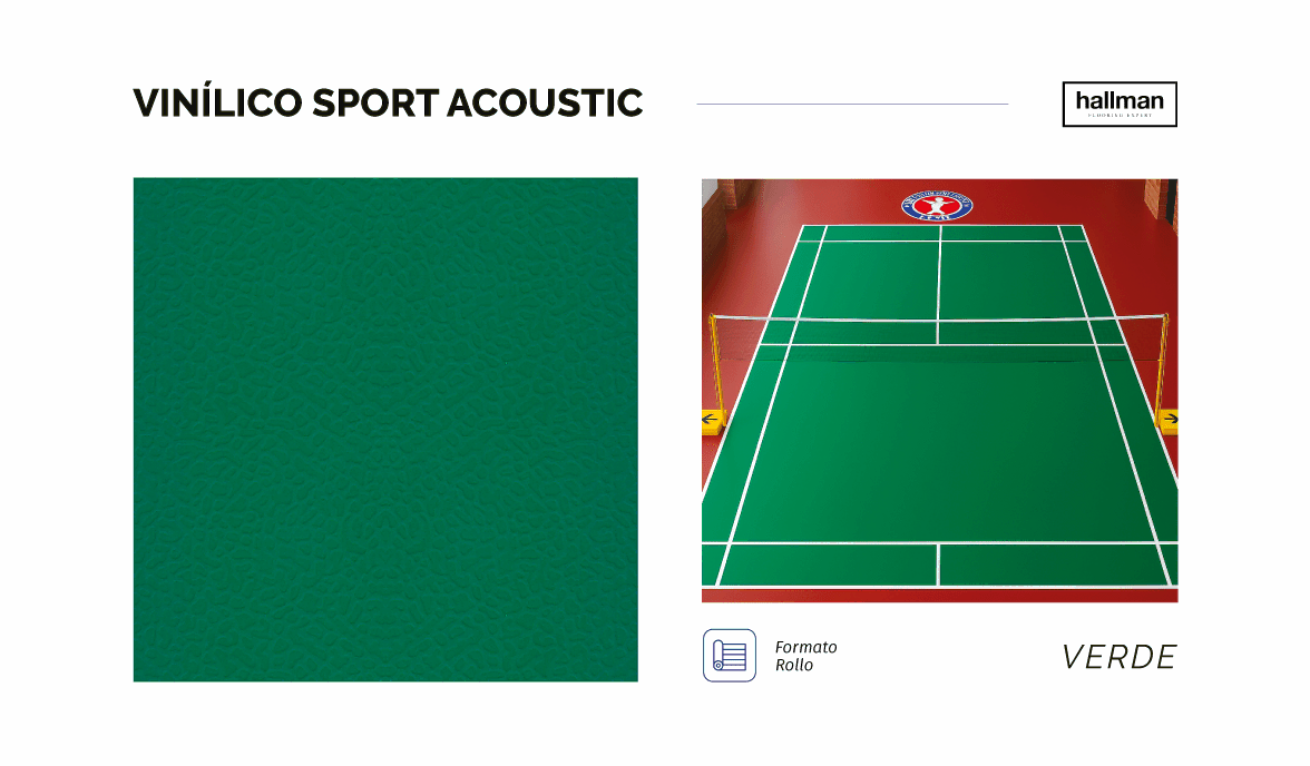 Vinílico Sport Acoustic 4.5mm - Verde -H