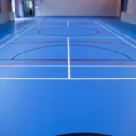 Vinílico Sport Acoustic PLUS Gimnasio Cancha Azul Diamond, OMV