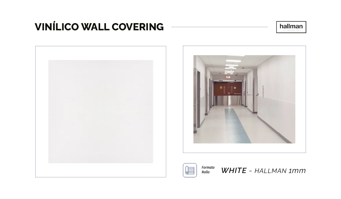 Vinílico Wall Covering WHITE - Detalle Muestra Vertical, OMV