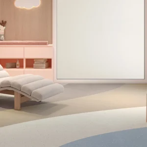 Vinílico Antideslizante Homogéneo R10 - LightBlue & Beige, OMV