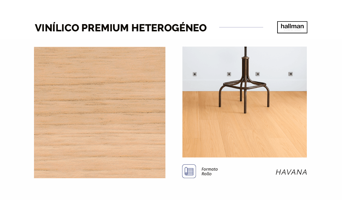 Vinílico Premium Heterogéneo - Havana Vertical, OMV