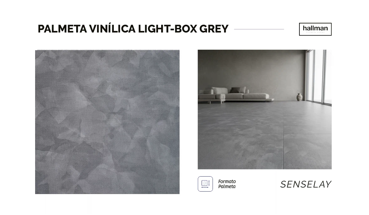 Palmeta vinílica Concret Flex COLOR & TEXTURA Light-Box SENSELAY VERTICAL