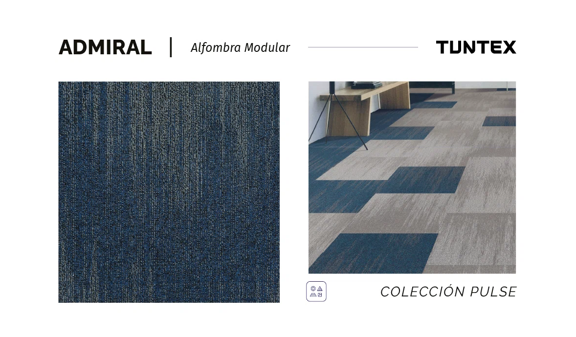 Alfombra Modular Muestra Popup Colección Pulse - Color Admiral Vertical