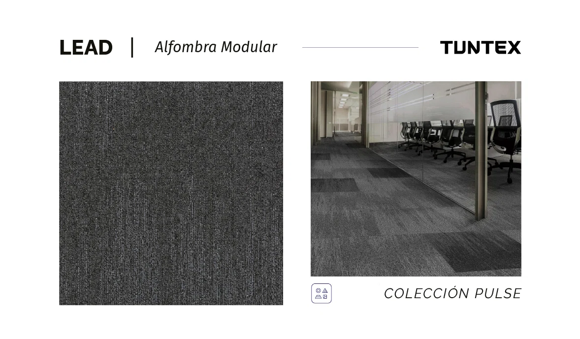 Alfombra Modular Muestra Popup Colección Pulse - Color Lead Horizontal