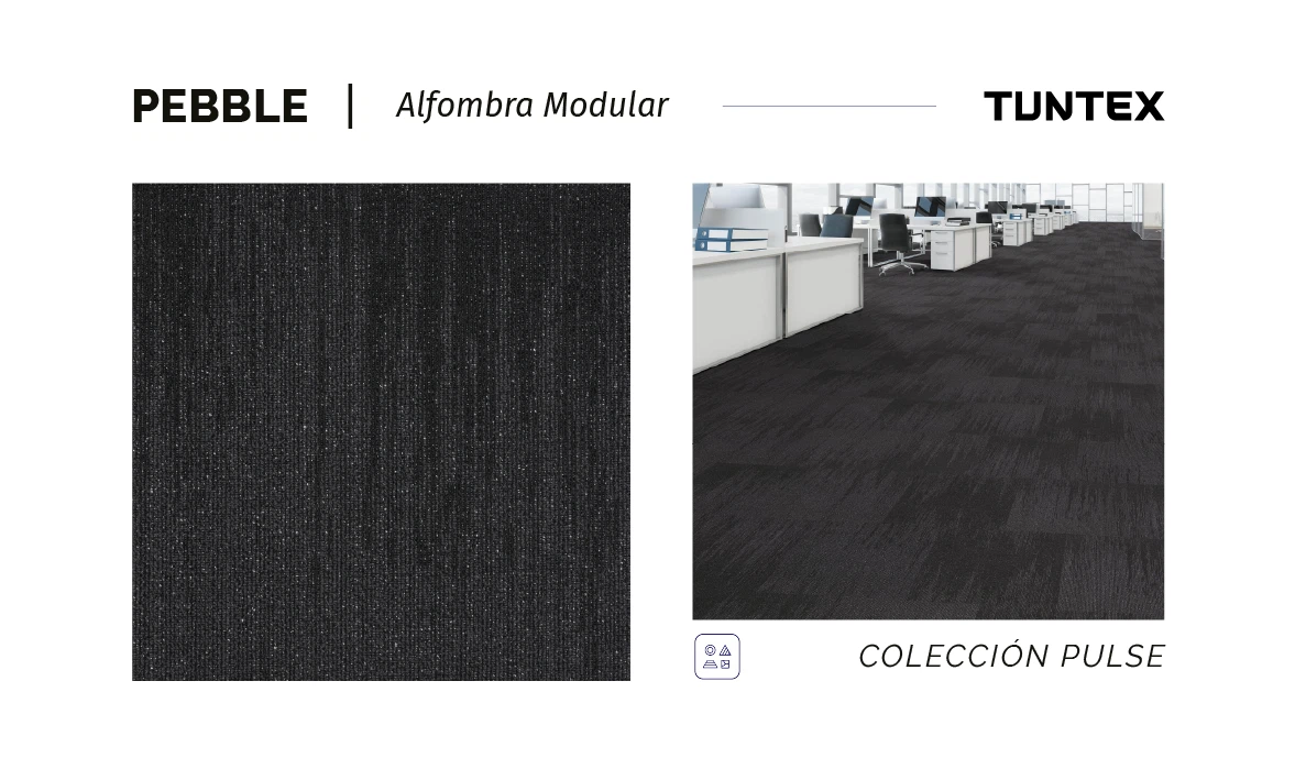 Alfombra Modular Muestra Popup Colección Pulse - Color Pebble Vertical