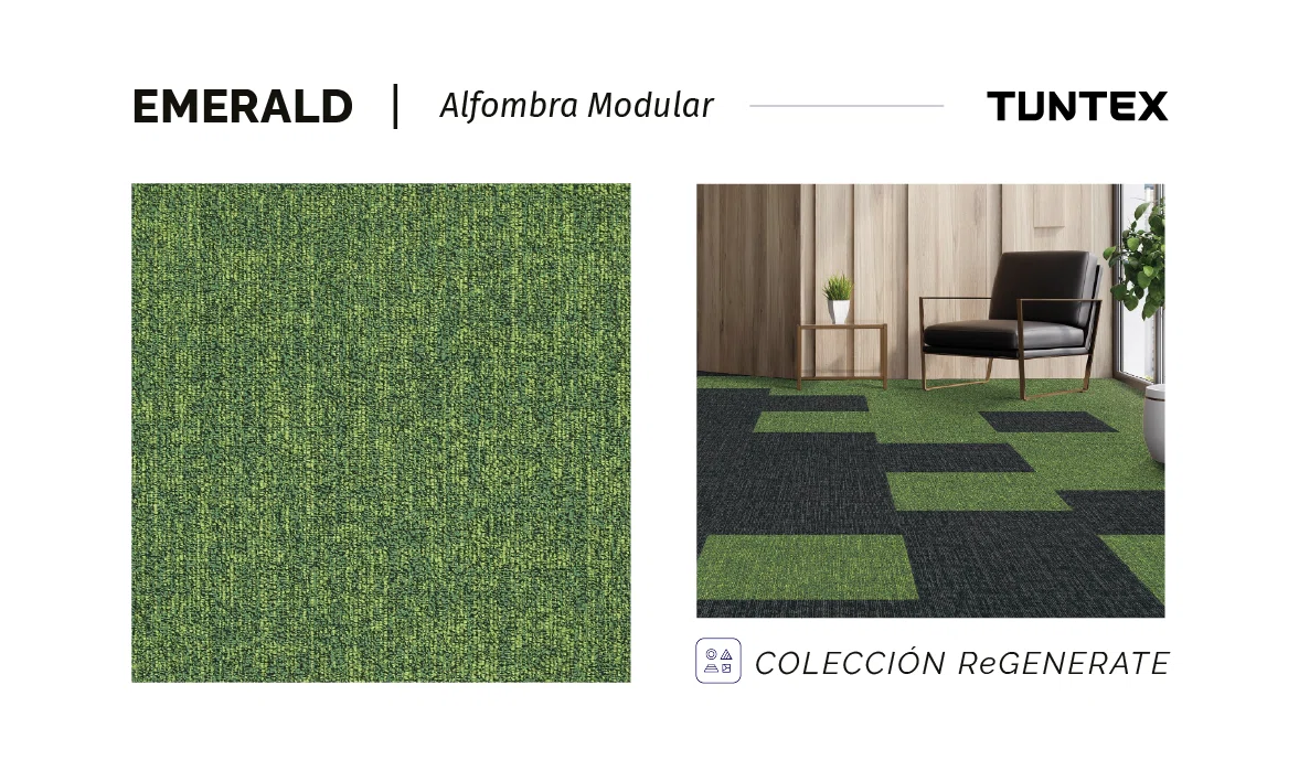 Alfombra Modular Muestra Colección ReGenerate - Color Emerald H