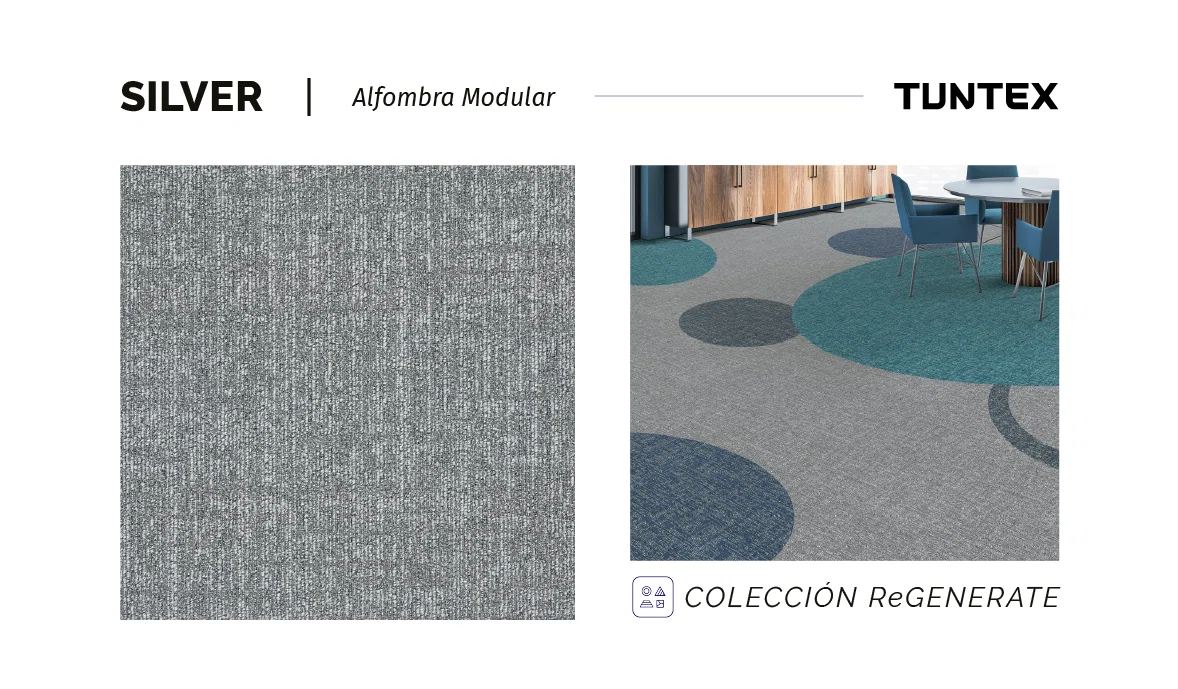 Alfombra Modular Muestra Colección ReGenerate - Color Silver H