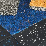 EcoCaucho INTERLOCK - Blue & Orange/Pebble Sand/Grey _ OMV