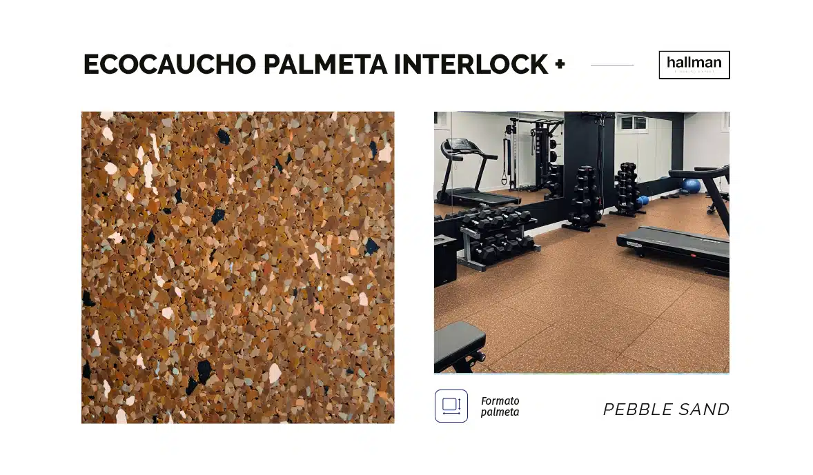 EcoCaucho INTERLOCK Plus - Pebble Sand Horizontal OMV